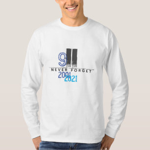 T-shirt 1911 Le bleu de WTC n'oublie jamais le 20e anniver
