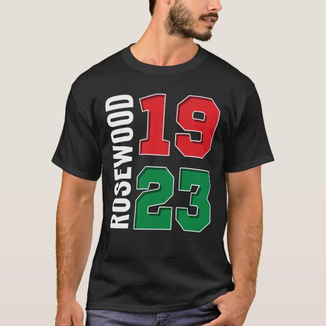 T-shirt 1923 Le bois de rose, un mur noir (Devant)