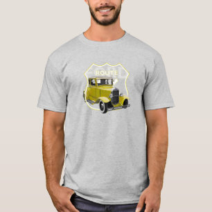 T-shirt 1930 Modèle A Jaune Classic Hotrod Route66 T-Shir