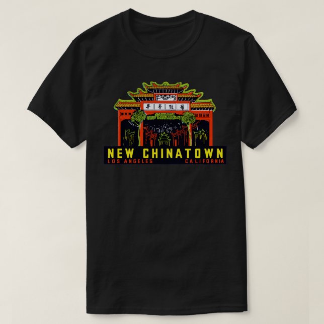 T-shirt 1940 New Chinatown Los Angeles Californie (Design devant)