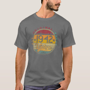 T-shirt 1942 80E Cadeau Anniversaire 80 Ans Vintage Rétro