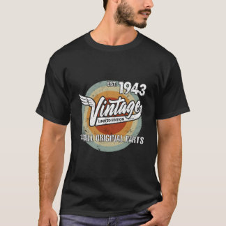 T-shirt 1943 Né Fabriqué en 1943 Motard Pour