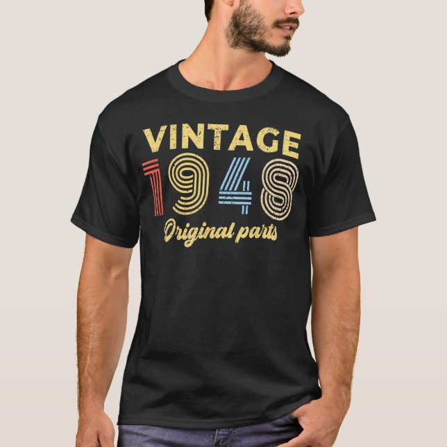 T-shirt 1948 Anniversaire 1948 Partie originale (Devant)