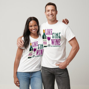 T-shirt 1950 COMME LE VIN fin âgé au cru de PERFECTION