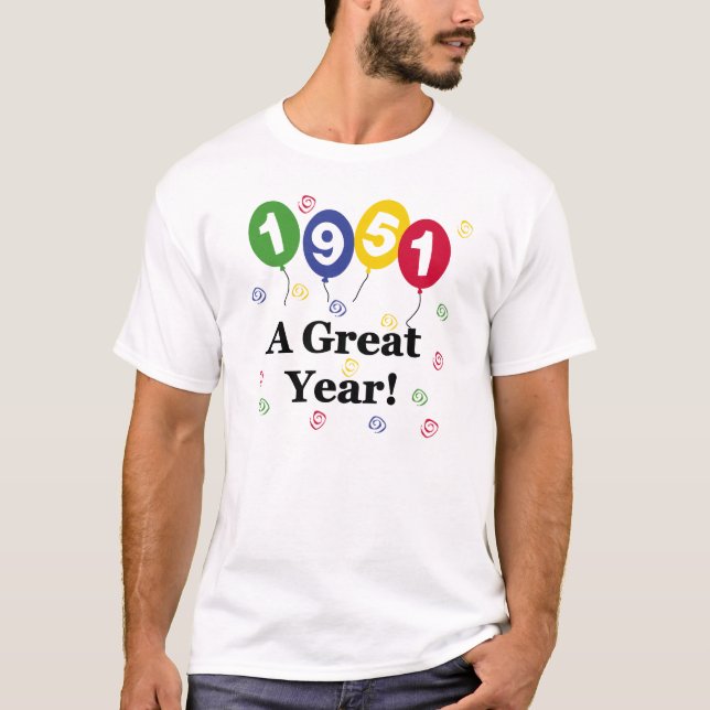 T-shirt 1951 un anniversaire de grande année (Devant)