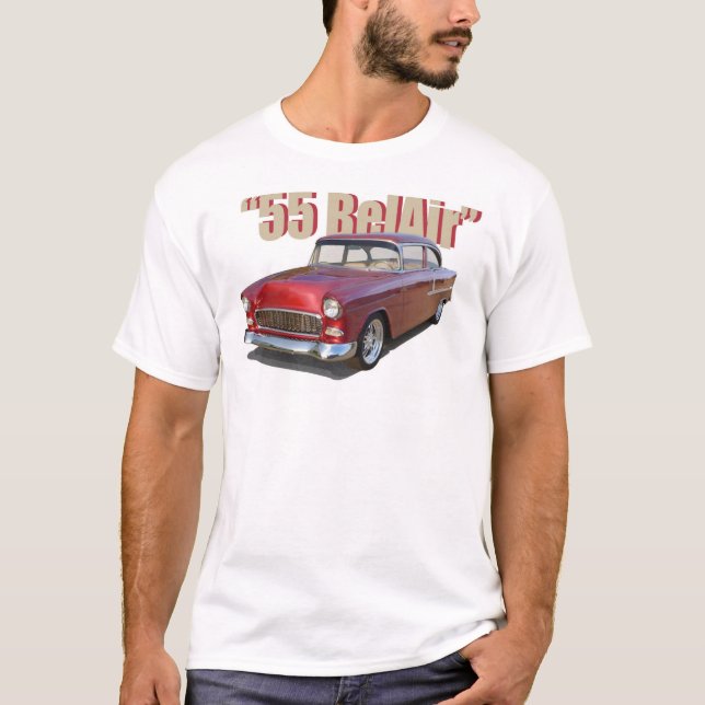 T-shirt 1955 de BelAir de "courrier" de Chevrolet (Devant)