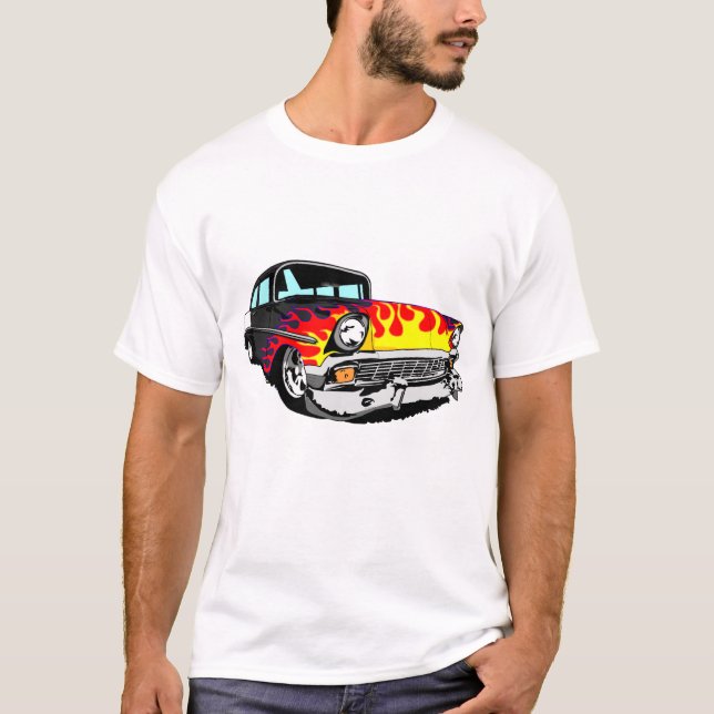 T-shirt 1956 a flambé le Bel Air dans le noir (Devant)