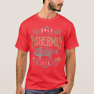 T-shirt 1956 Finest Fisherman 65 Year Old 65th Birthday Fi