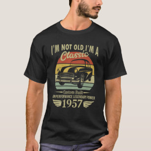 T-shirt 1957 Anniversaire Je Ne Suis Pas Vieille Voiture C