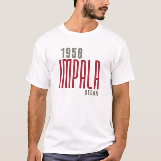 T-shirt 1958 berline d'IMPALA - rouge de Rio (Devant)