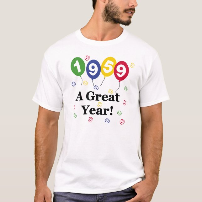 T-shirt 1959 un anniversaire de grande année (Devant)