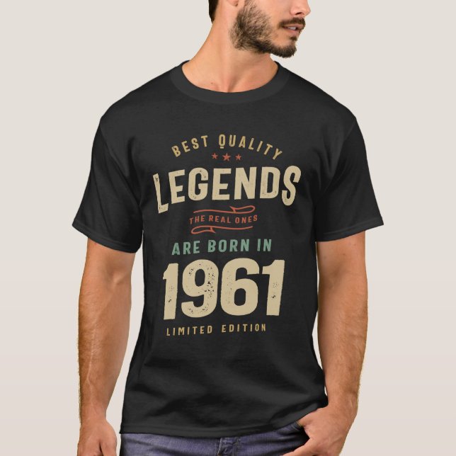 T-shirt 1961 Anniversaire De 62 Ans (Devant)