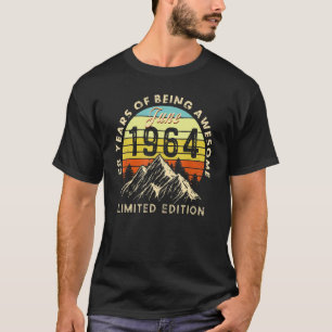 T-shirt 1964 Born June 1964 58th Birthday