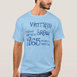 T-shirt 1965 cinquantième bleus d'anniversaire d'amusemen