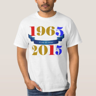 T-shirt 1965 - douille courte commémorative de 2015 50