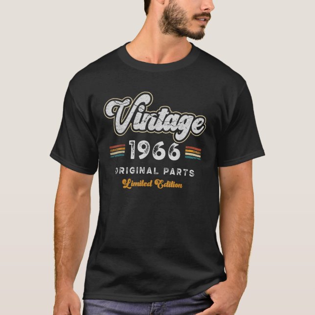 T-shirt 1966 Retro Edition Limitée Hommes Femmes 60 ans (Devant)