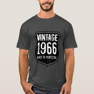 T-shirt 1966 vieilli à la perfection Chemise vintage ave
