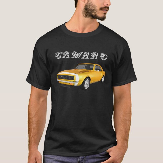 T-shirt 1967 Camaro SS : Finition jaune : 3D Modèle : (Devant)