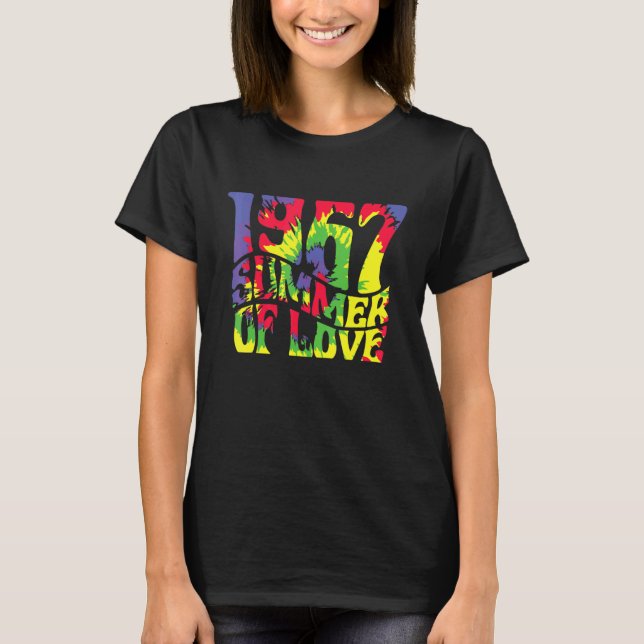 T-shirt 1967 Été d'amour Hippie 50e anniversaire (Devant)