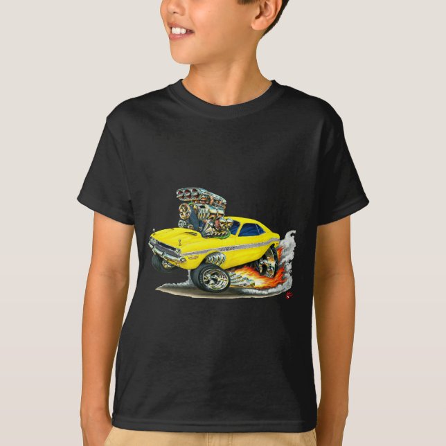 T-shirt 1970-72 voiture de jaune de challengeur de Dodge (Devant)