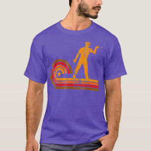 T-shirt 1970s Style rétro fléchettes Lecteur Silhouette fl