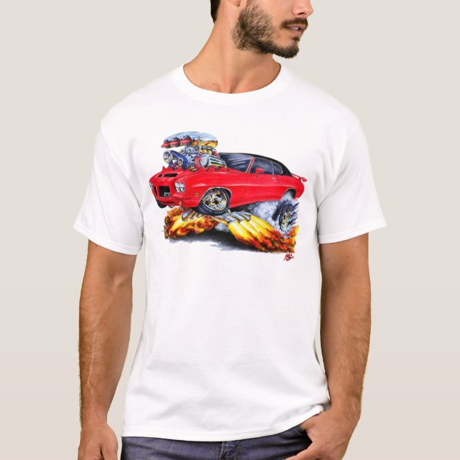 T-shirt 1971-72 voiture Rouge-Noire de GTO (Devant)