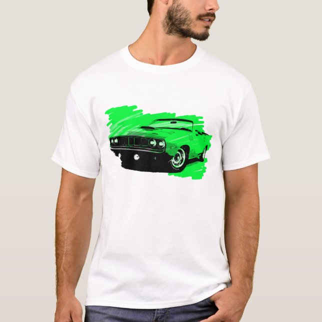 T-shirt 1971 convertible de voiture de Plymouth (Devant)