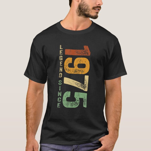 T-shirt 1975 Anniversaire Légende Depuis 1975 Cadeaux Né E (Devant)