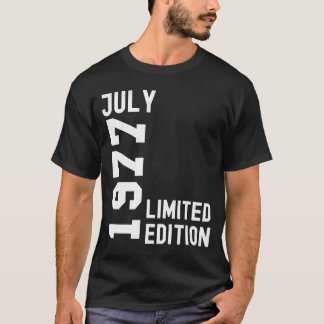 T-shirt 1977 Juillet Bonne fête d'anniversaire