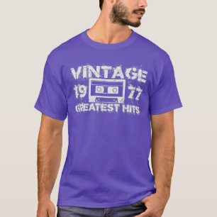 T-shirt 1977 Plus grands succès Vintage blanc