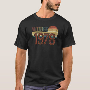 T-shirt 1978 Anniversaire Rétro Anniversaire Vintage 1978