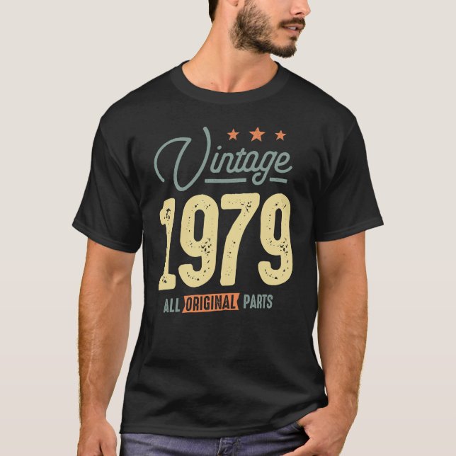 T-shirt 1979 - 43rd Birthday Retro Classic (Devant)