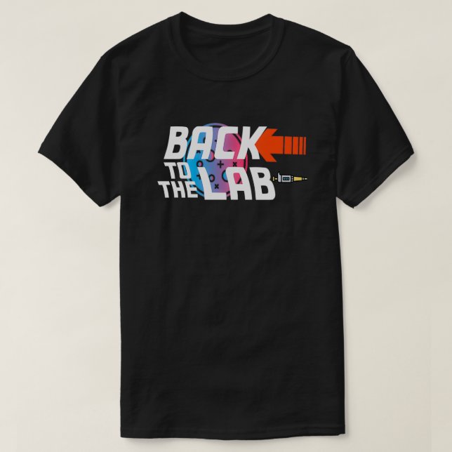 T-SHIRT 1980 RETOUR AU LAB FUNNY MÉDICALE LAB TECH SCIEN (Design devant)