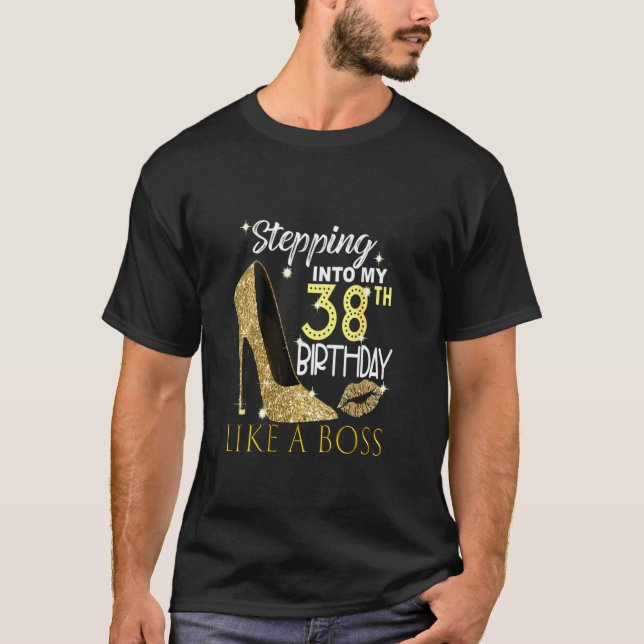 T-shirt 1982 Entre dans mon 38e anniversaire comme un patr (Devant)