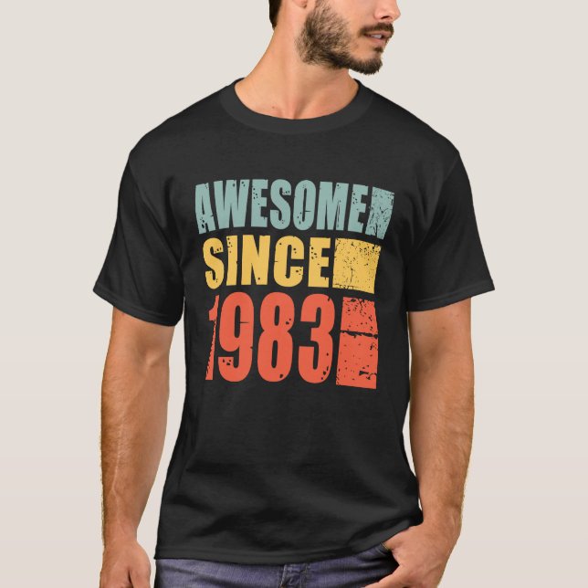 T-shirt 1983 Anniversaire stupéfiant depuis 1983 (Devant)