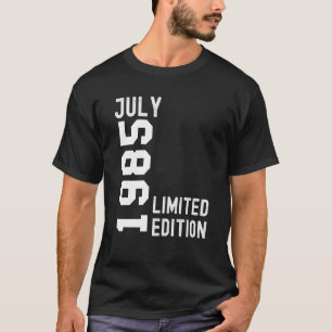 T-shirt 1985 Juillet Bonne fête d'anniversaire