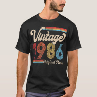 T-shirt 1986 1986 Anniversaire Né Fait 1986