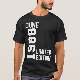 T-shirt 1988 Juin Bonne fête d'anniversaire