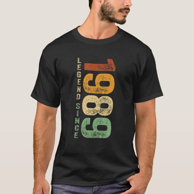 T-shirt 1989 Anniversaire Légende Depuis 1989 Cadeaux Nés  (Devant)