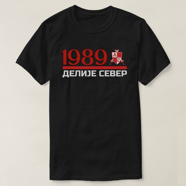 T-shirt 1989 Delije Sever Crveno Belo (Design devant)