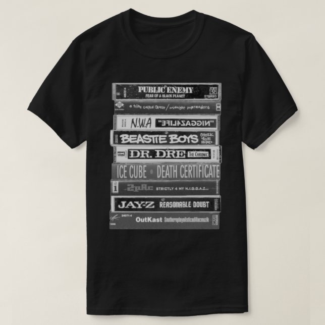 T-shirt 1990s Hip Hop Classic Cassette Tapes Perfect Gift  (Design devant)