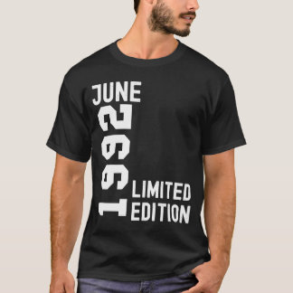 T-shirt 1992 Juin Bonne fête d'anniversaire