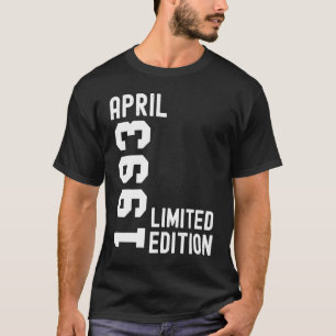 T-shirt 1993 Avril Bonne fête d'anniversaire
