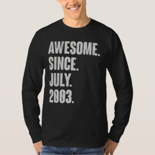 T-shirt 19 Ans 19 Anniversaire Awesome depuis Juillet 2000