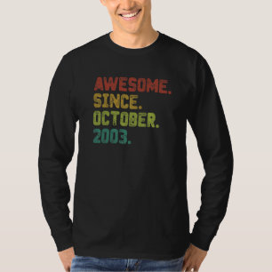 T-shirt 19 Ans Awesome depuis Octobre 2003 19e Naissance