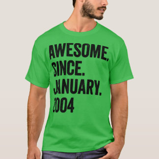 T-shirt 19 Ans d'émerveillement depuis Janvier 2004 19e An