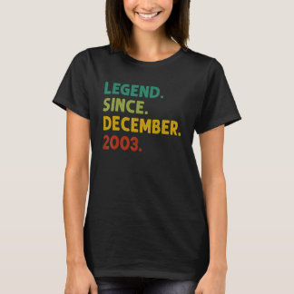 T-shirt 19 Ans Légende depuis décembre 2003 19e Birt