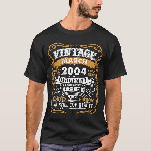 T-shirt 19 Ans Mars 2004 19e anniversaire (Devant)