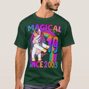 T-shirt 19 Ans Unicorne Flossing 19e Anniversaire Fille U