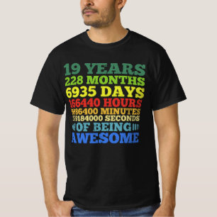 T-shirt 19 ans Vintage 19e anniversaire 228 mois